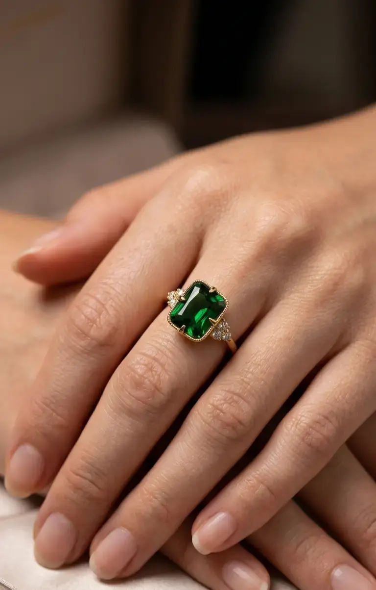 Anillo Vintage "Verde Esmeralda" - 2