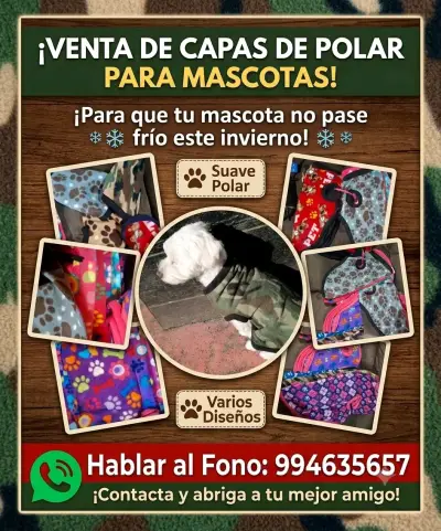 Abrigo para perro pequeño azul con diseño de huellas - miniatura 4