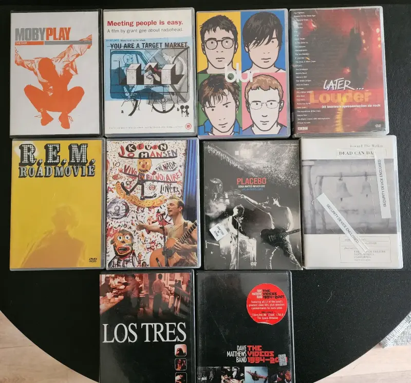 Venta individual de DVDs musicales