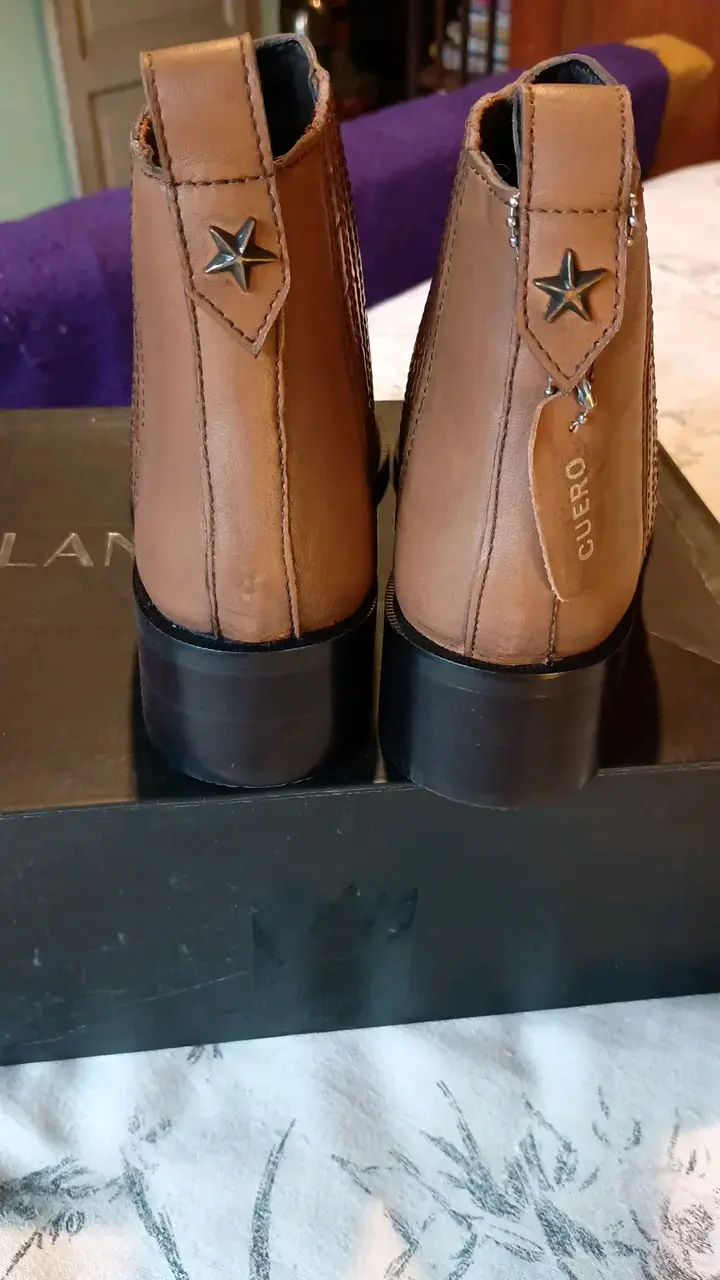 Botines de cuero marrón Alaniz para mujer - 2