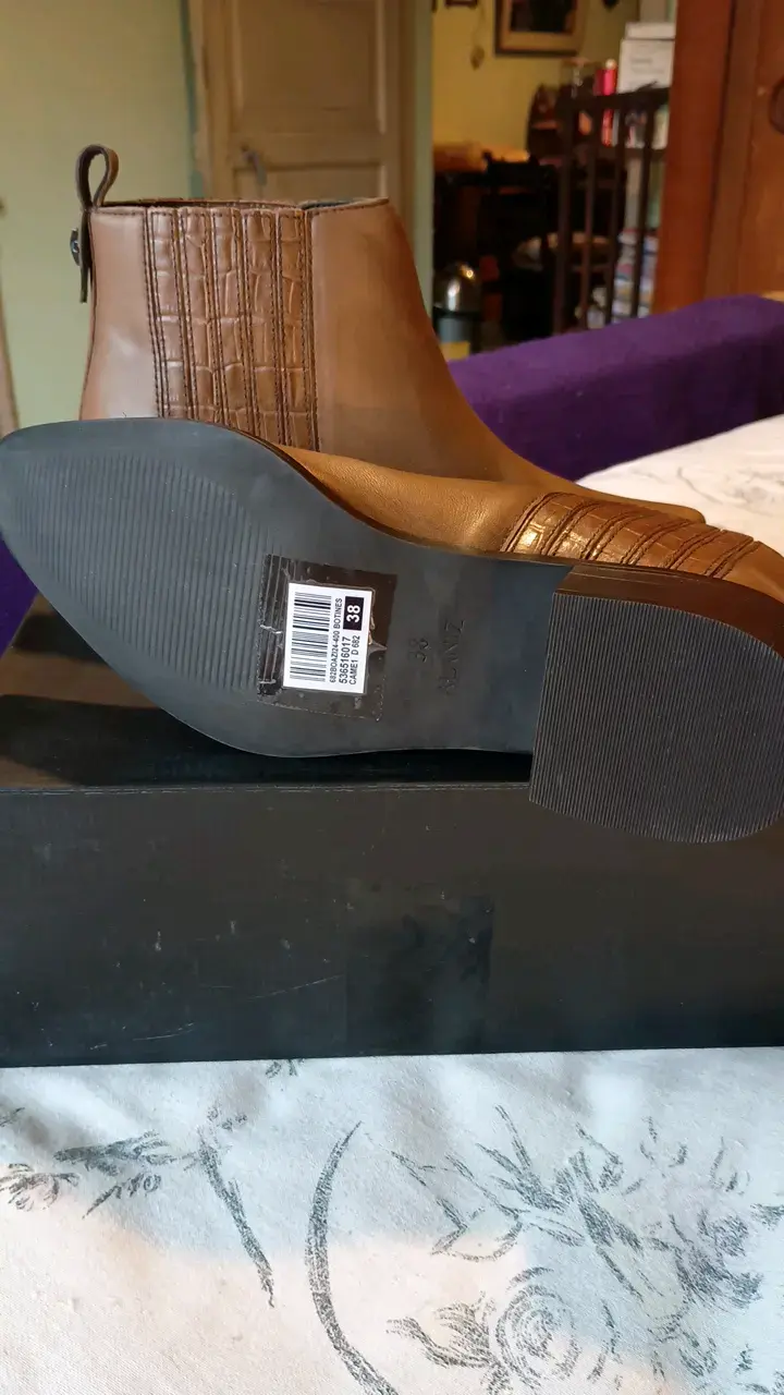 Botines de cuero marrón Alaniz para mujer - 4