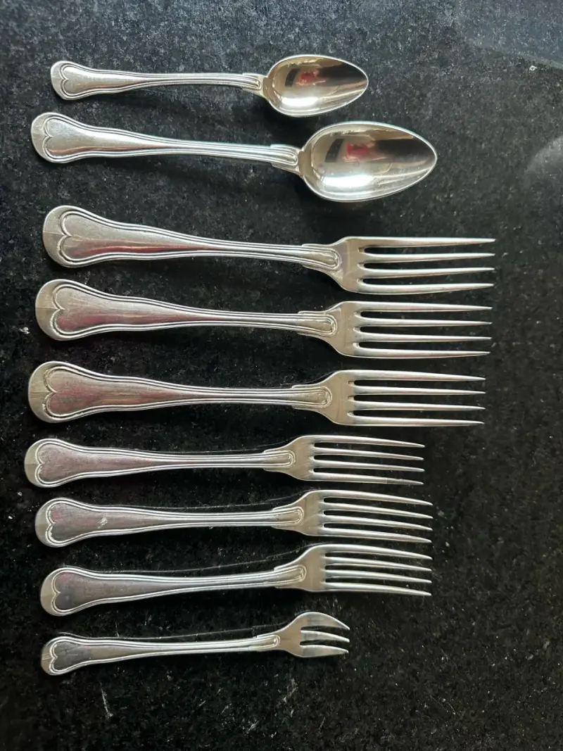 Juego de cubiertos de plata vintage CHRISTOFLE - 3
