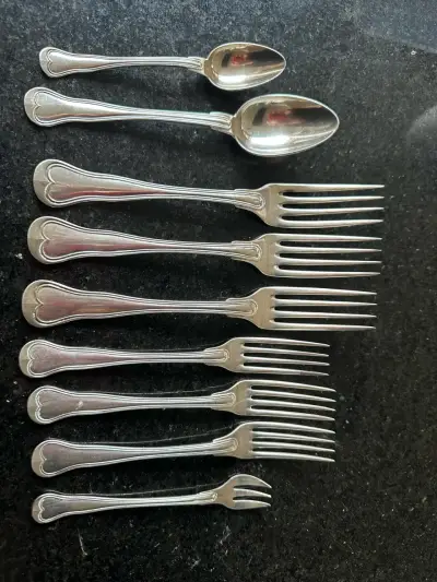 Juego de cubiertos de plata vintage CHRISTOFLE - miniatura 3