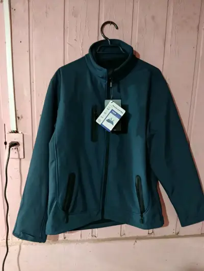 Chaqueta softshell azul con cierre impermeable - miniatura 1