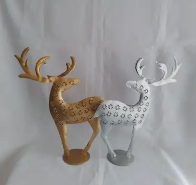 Renos De Lata Decorativos 30cm Altura - miniatura 2