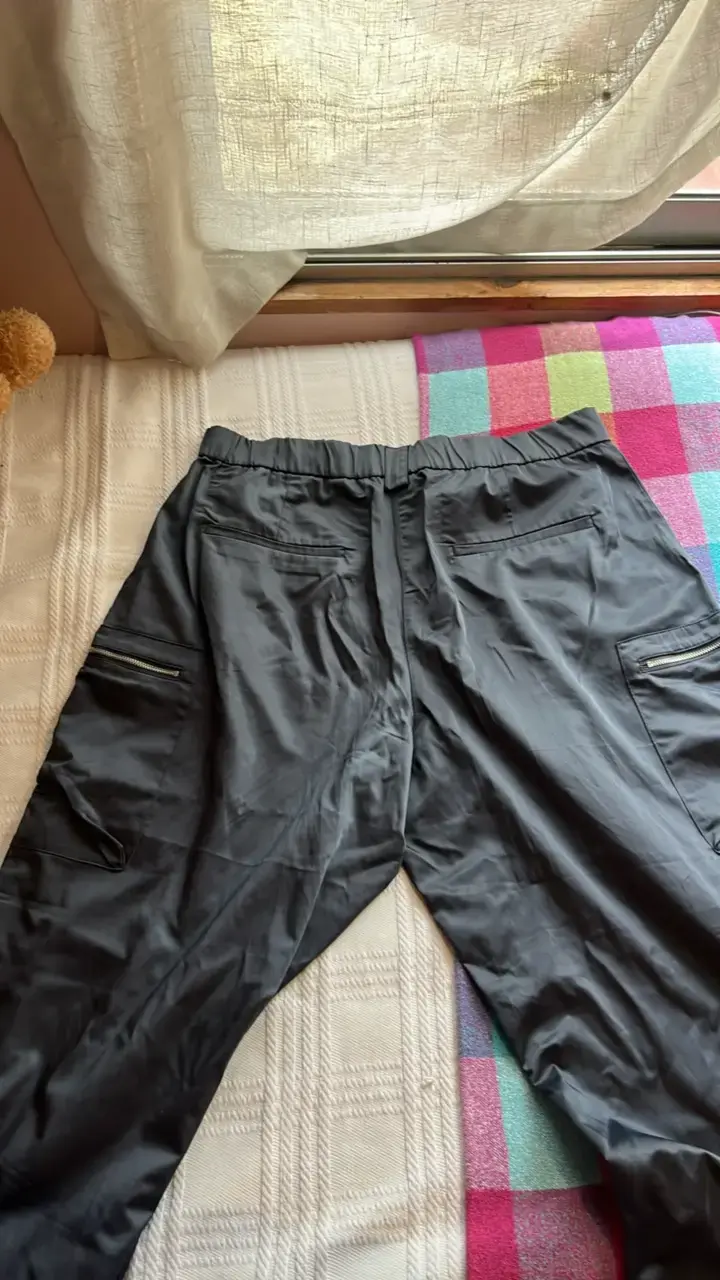 Pantalones cargo con bolsillos talla XL - 4