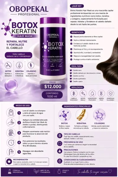 Crema Alisante Capilar Brasil Cacau Nano Botox 1L - miniatura 6