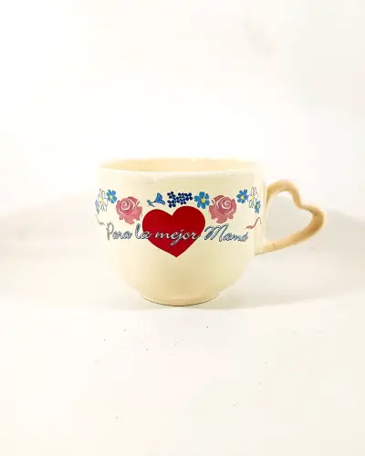 Taza de loza chilena. Cerámica Espejo. - miniatura 1