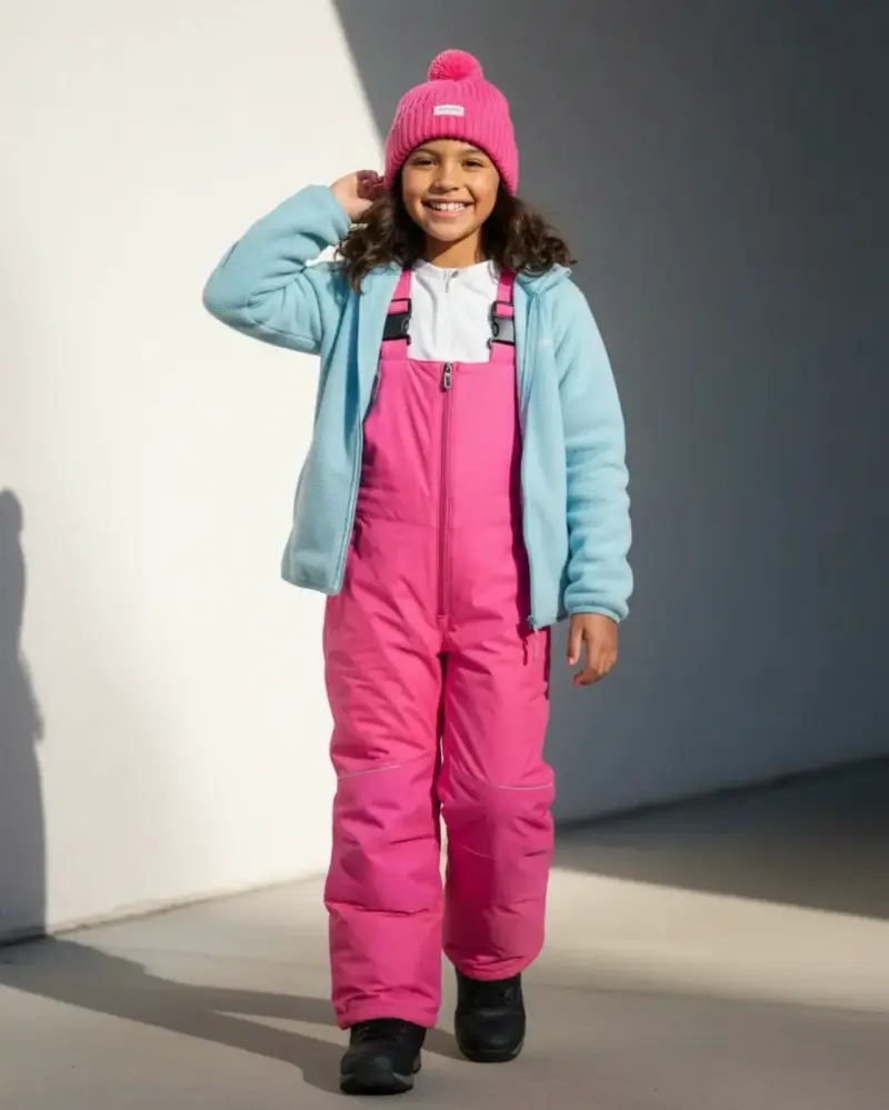 Pantalones de nieve para niños color rosa - 2