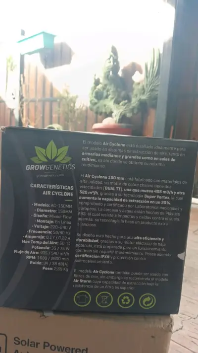 Extractor de aire Grow Genetics Air Cyclone 150mm - miniatura 5
