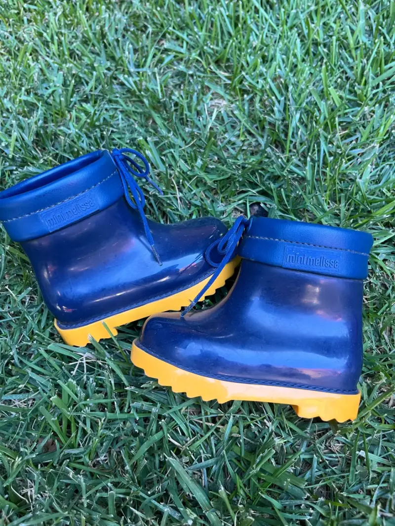 Botas de lluvia Mini Melissa azul y amarillapara n - 1