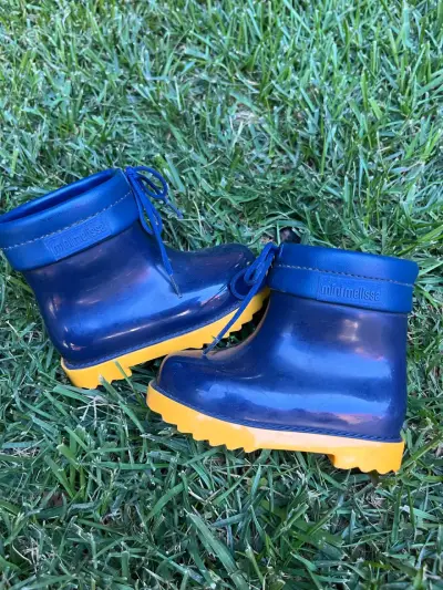 Botas de lluvia Mini Melissa azul y amarillapara n - miniatura 1