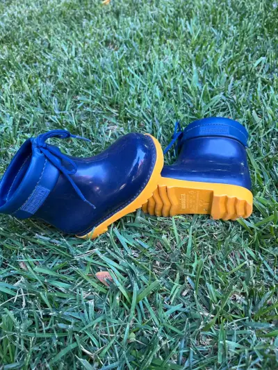 Botas de lluvia Mini Melissa azul y amarillapara n - miniatura 2