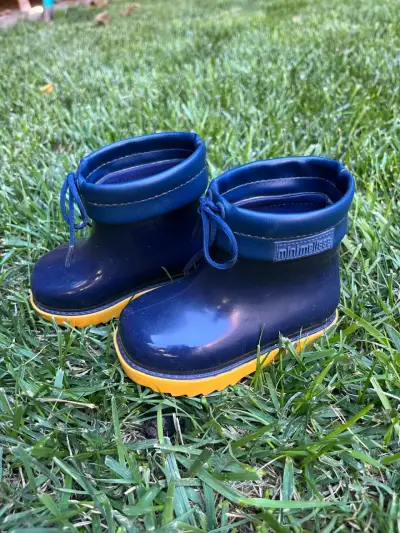 Botas de lluvia Mini Melissa azul y amarillapara n - miniatura 3