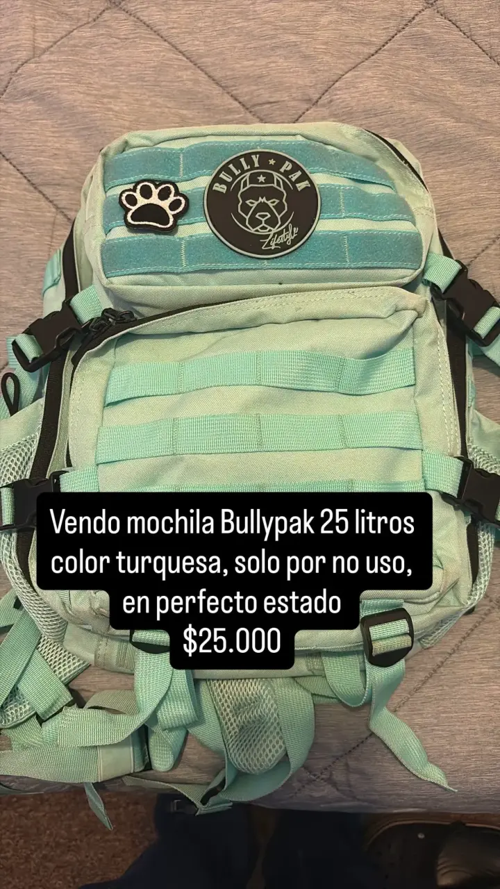 Mochila Bullypak 25 litros turquesa