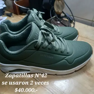 Zapatillas Skechers verde talla 42 en buen estado - miniatura 1