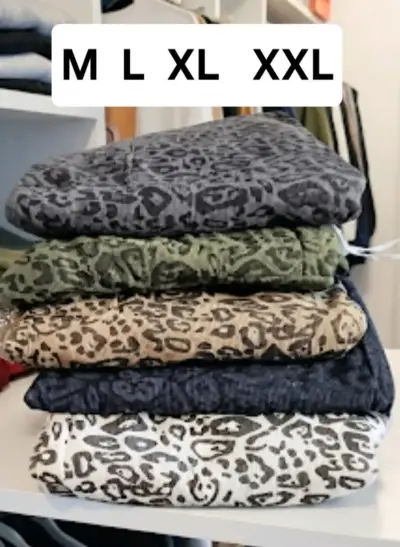 Pantalones cargo estampado leopardo para mujer - miniatura 2