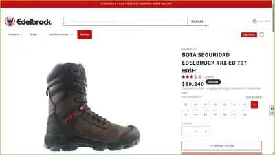 Bota de seguridad Edelbrock TRX ED 707 High - miniatura 1
