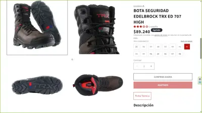 Bota de seguridad Edelbrock TRX ED 707 High - miniatura 3