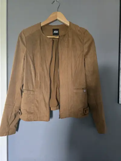 Chaqueta de gamuza marrón para mujer ASH - miniatura 1
