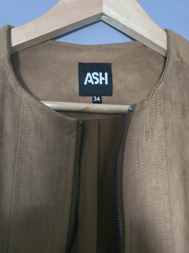 Chaqueta de gamuza marrón para mujer ASH - 3