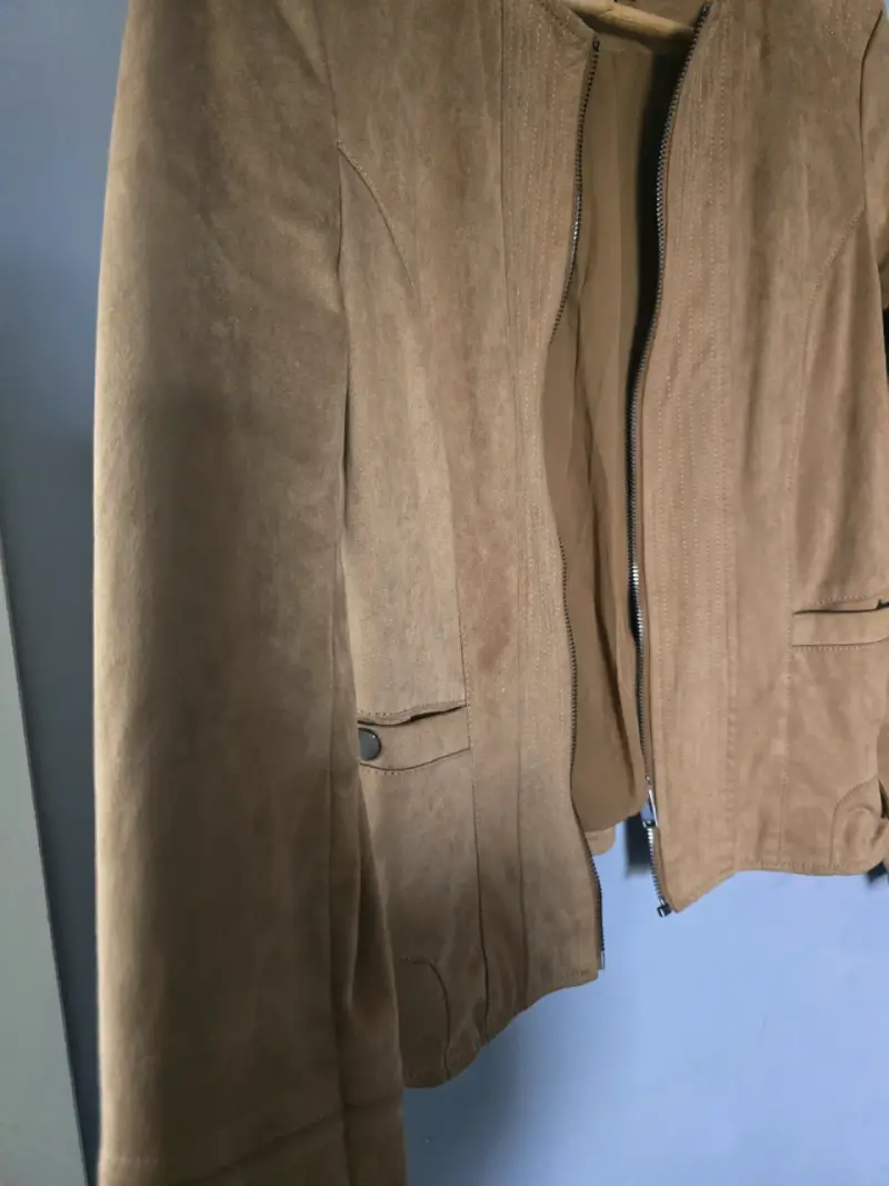 Chaqueta de gamuza marrón para mujer ASH - 4