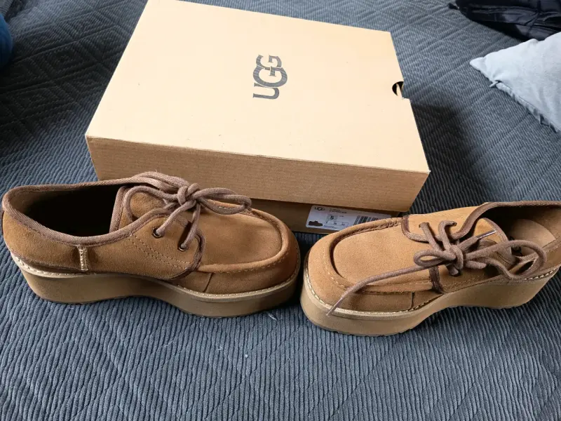 Zapatos de plataforma beige para mujer - 2