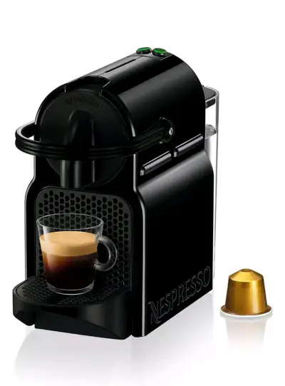 Máquina de café Nespresso Inissia negra compacta - miniatura 1