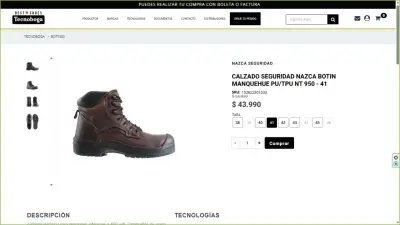 Botín de seguridad Nazca Manquehue PU/TPU NT 950 talla 41 - miniatura 1
