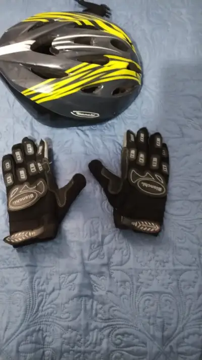 Casco y guantes Bicicleta BIANCHI - miniatura 1