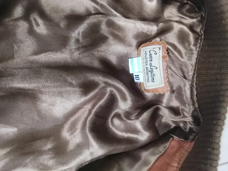 Chaqueta de cuero legítimo talla 10 - 1