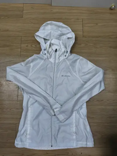 Chaqueta impermeable blanca Columbia para mujer - miniatura 1