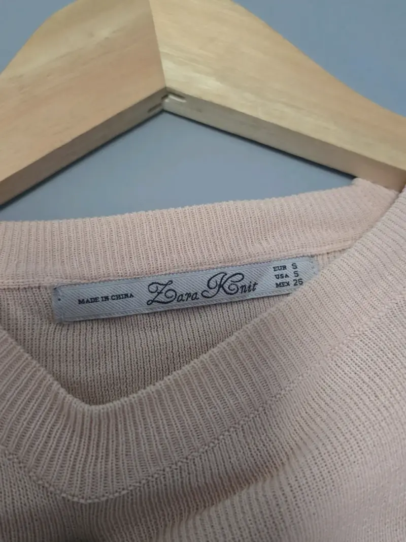 Polera manga larga color beige para mujer - 3