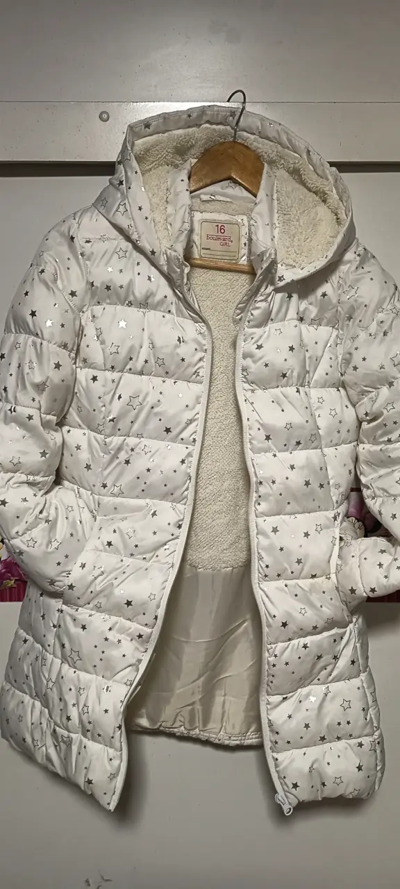 Chaqueta acolchada para niña con estrellas - 1