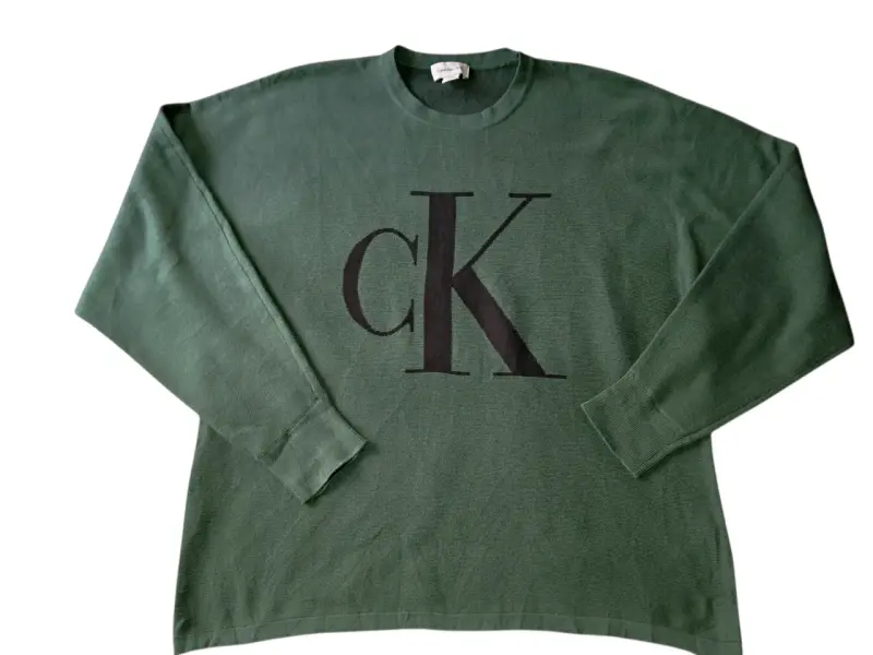 Polerón verde Calvin Klein con logo CK - 1