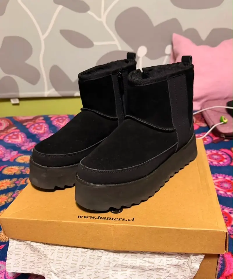 Botines negros de plataforma Bamer - 1
