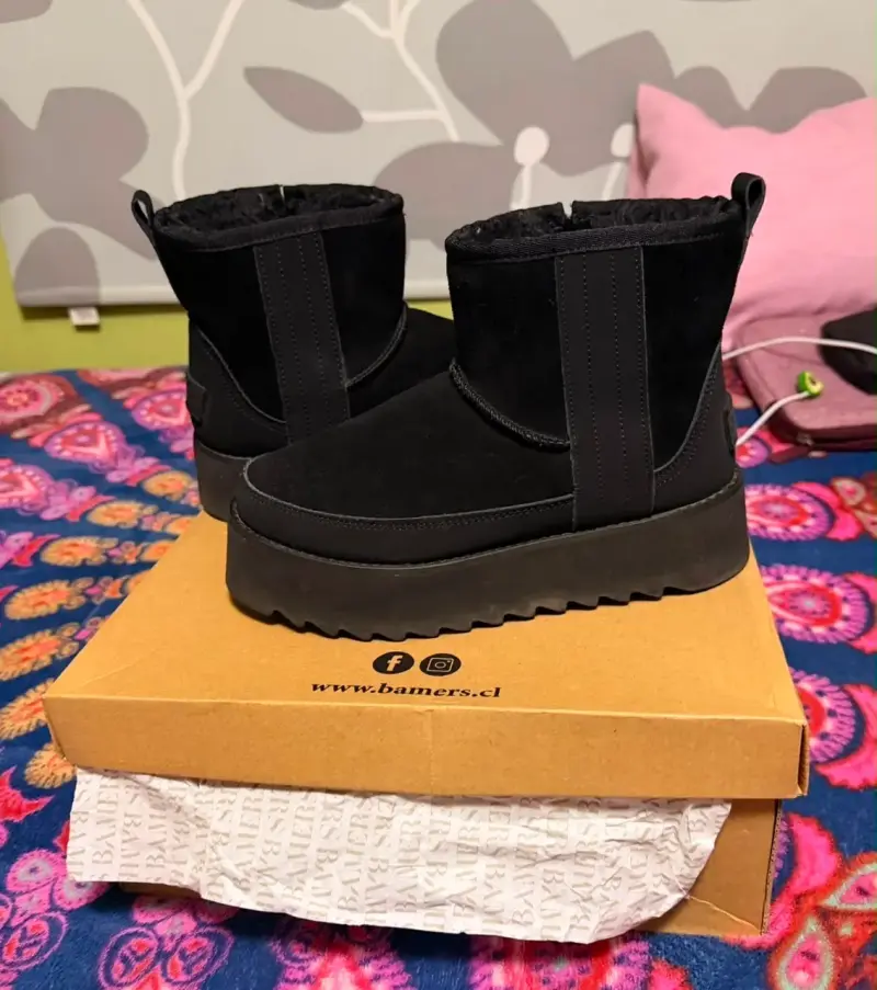 Botines negros de plataforma Bamer - 3