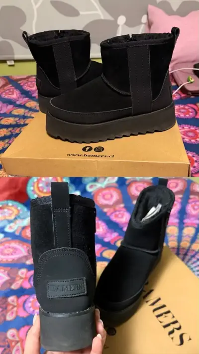 Botines negros de plataforma Bamer - miniatura 4