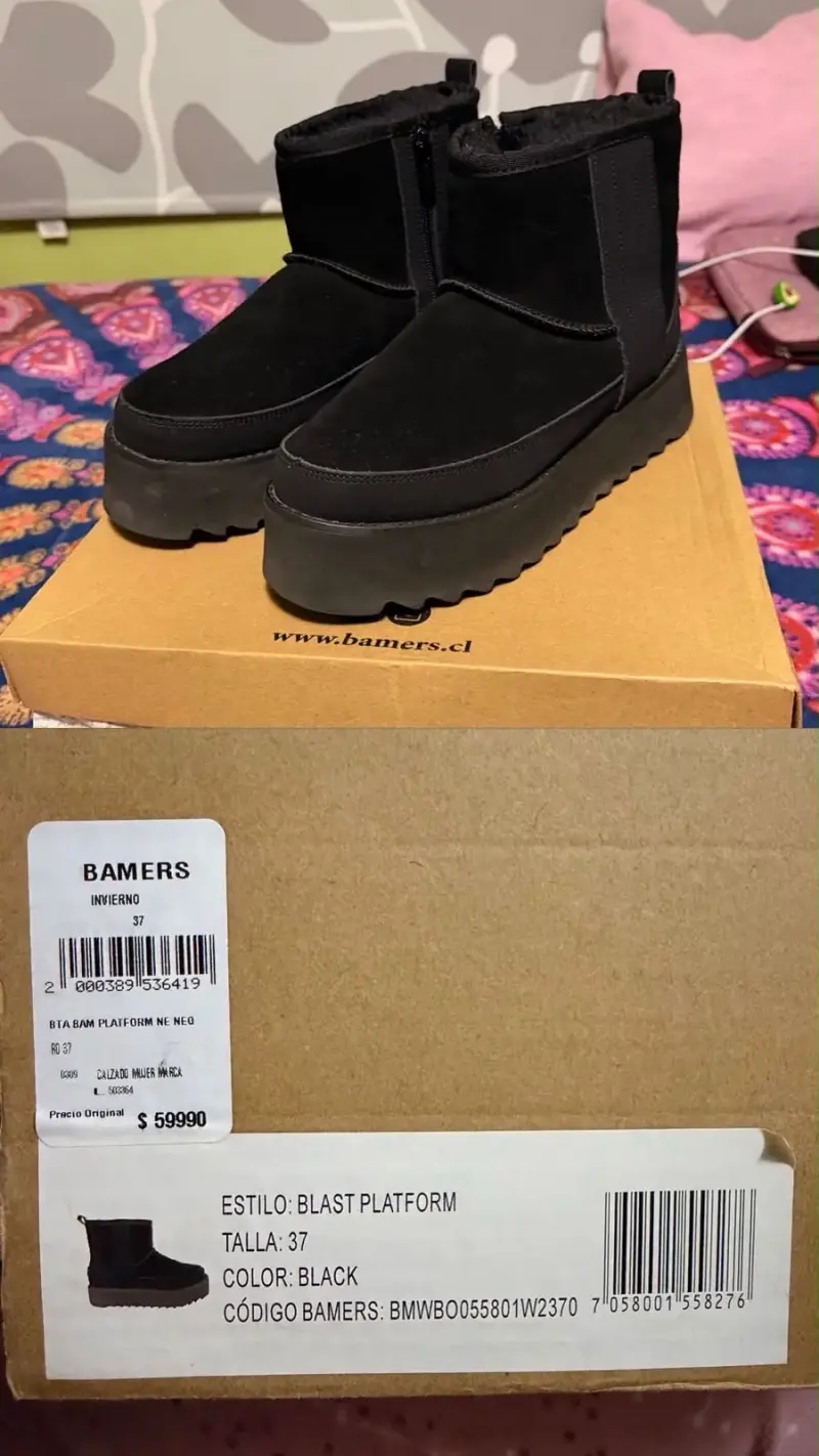 Botines negros de plataforma Bamer - 5