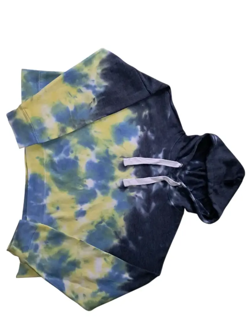Polerón con capucha tie-dye multicolor - 1