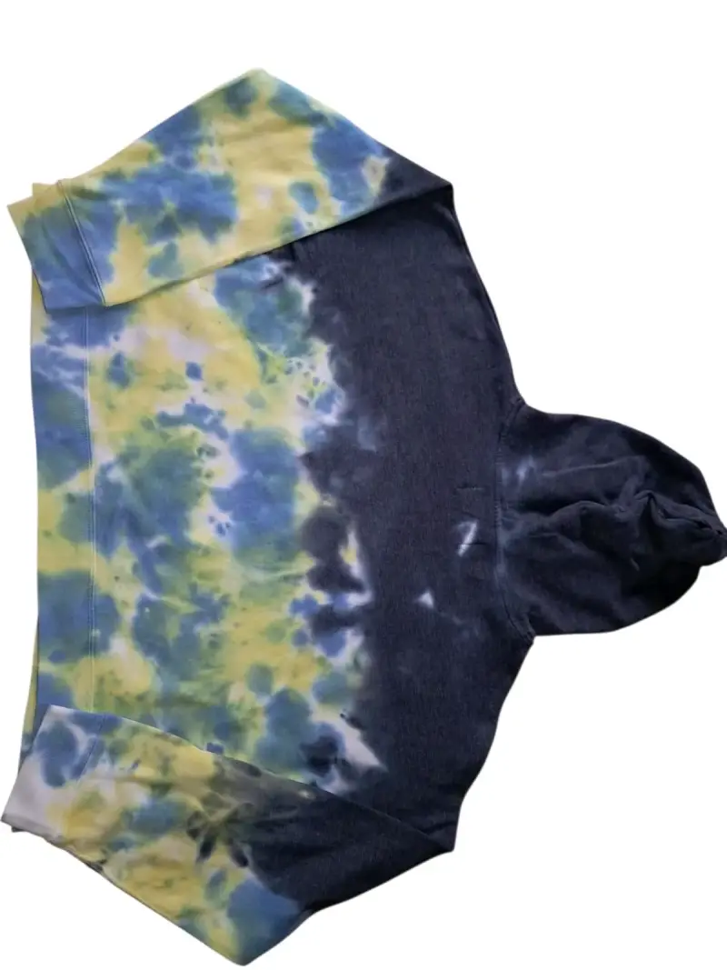 Polerón con capucha tie-dye multicolor - 2