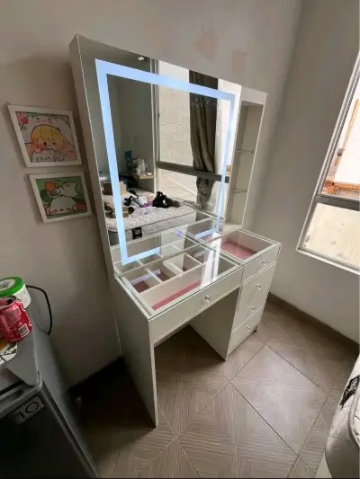 Tocador con espejo LED y cajones - miniatura 4