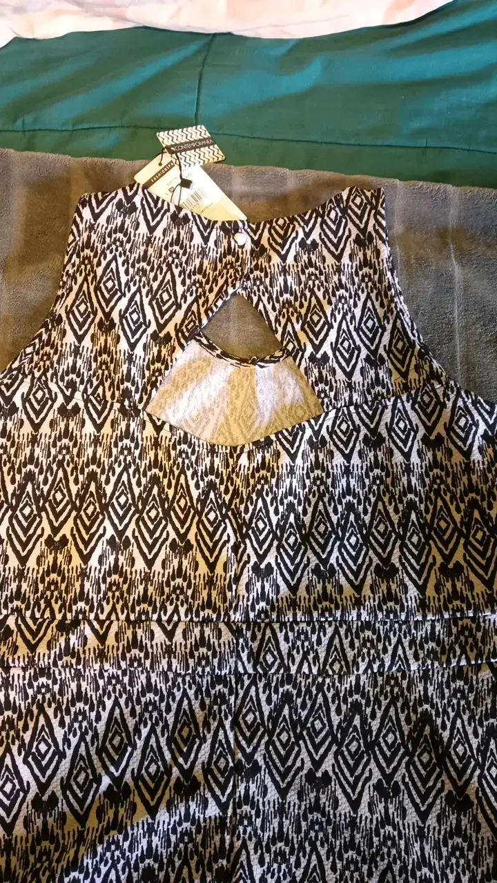 Vestido sin mangas estampado geométrico - 2