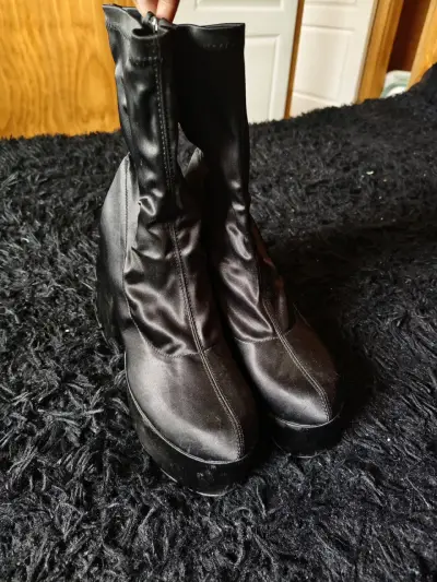 Botines de plataforma negros N39 - miniatura 2