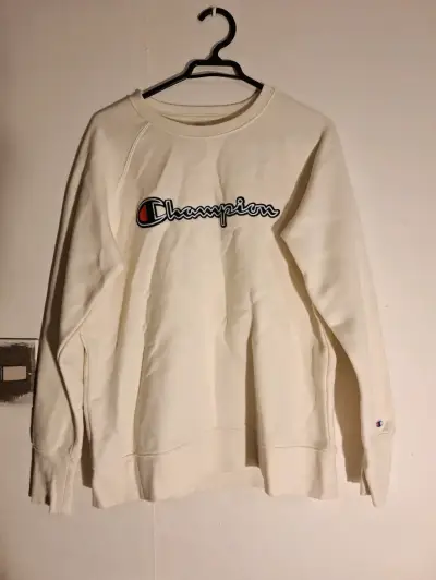 Polerón beige unisex de algodón - miniatura 1