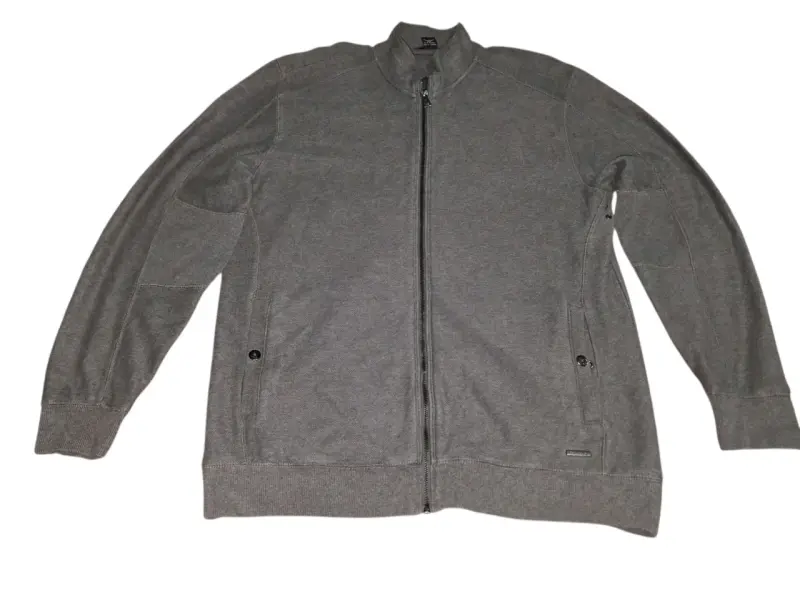 Chaqueta gris de hombre con cierre completo - 1