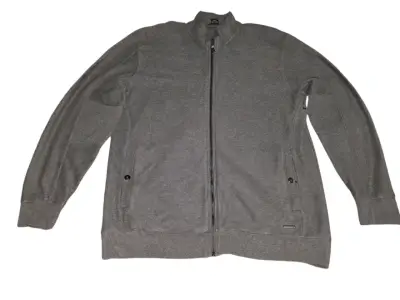 Chaqueta gris de hombre con cierre completo - miniatura 1