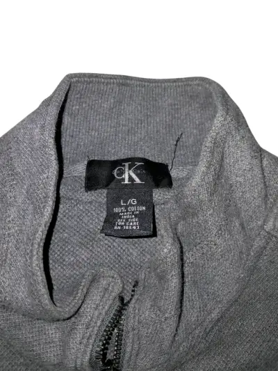 Chaqueta gris de hombre con cierre completo - miniatura 3