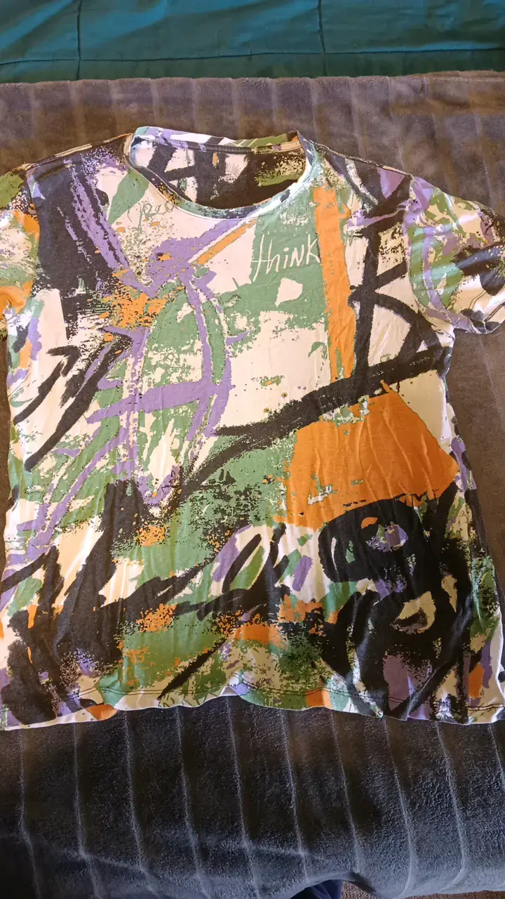 Polera estampada abstracta para hombre - 3
