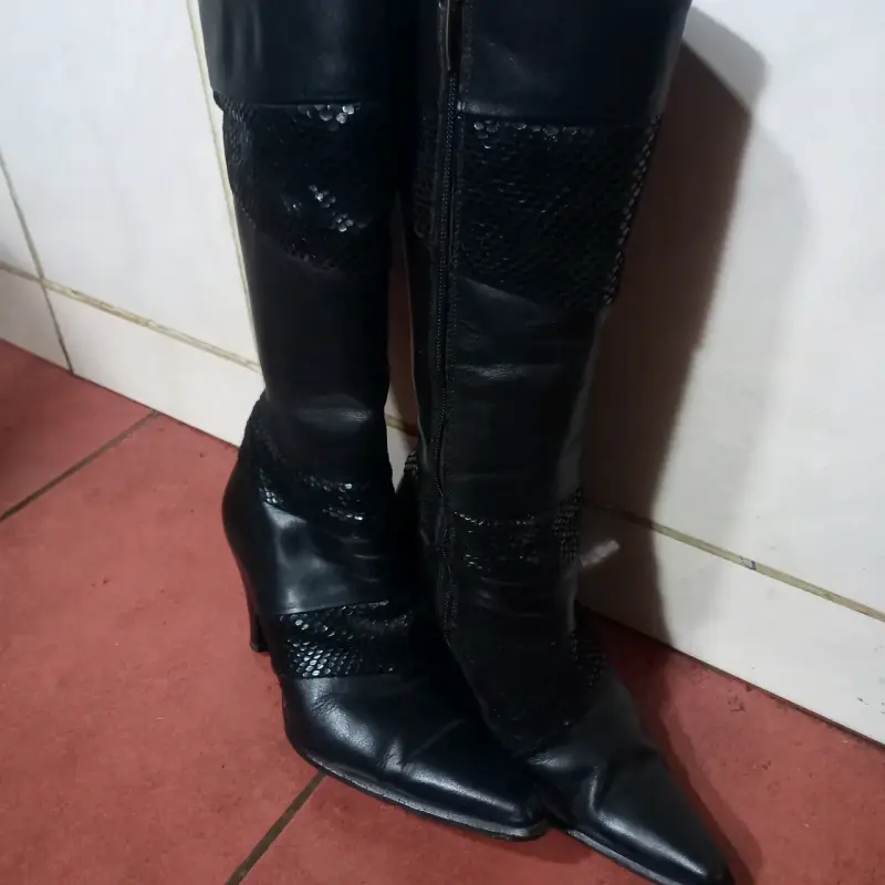 Botas de cuero negras Nº36 - 2